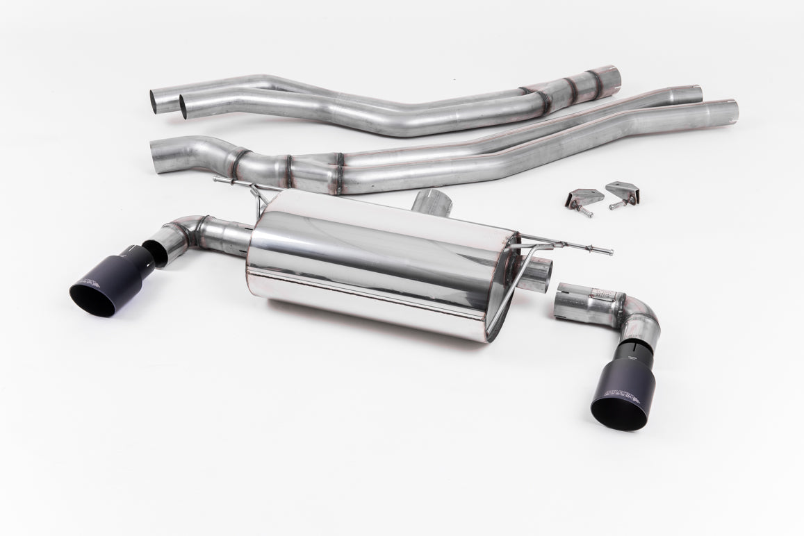 Resonated (Quieter) Cat-Back Exhaust System with Cerakote Black GT-90 Trims