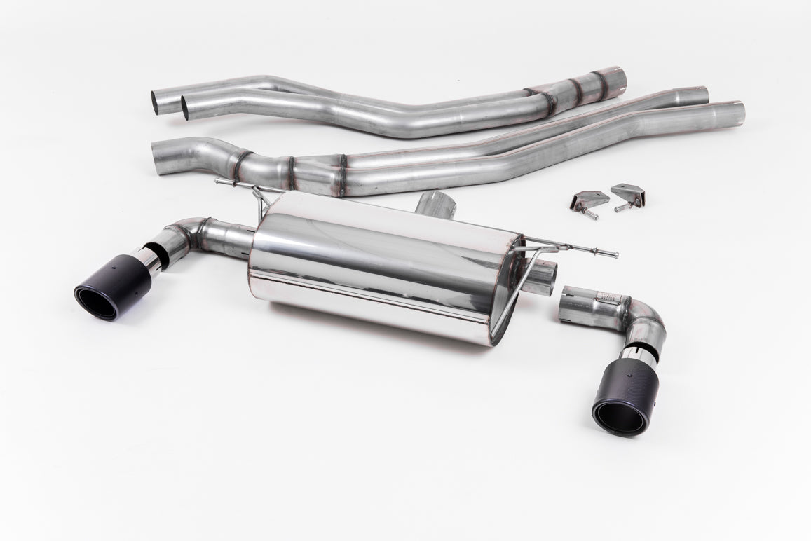 Resonated (Quieter) Cat-Back Exhaust System with Carbon Jet 90 Trims