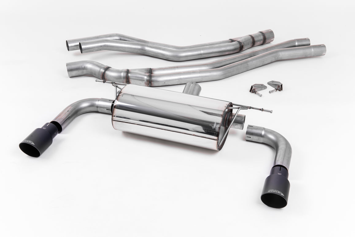 Resonated (Quieter) Cat-Back Exhaust System with Cerakote Black GT-90 Trims
