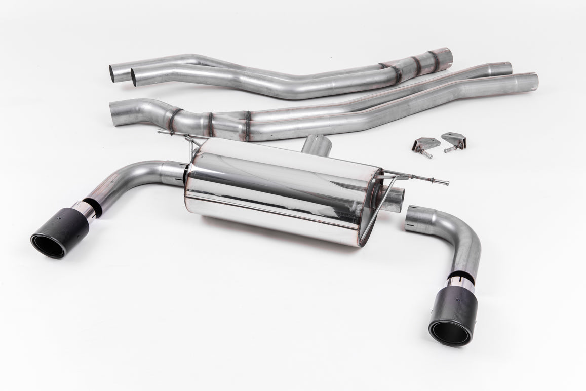 Resonated (Quieter) Cat-Back Exhaust System with Carbon Jet 90 Trims