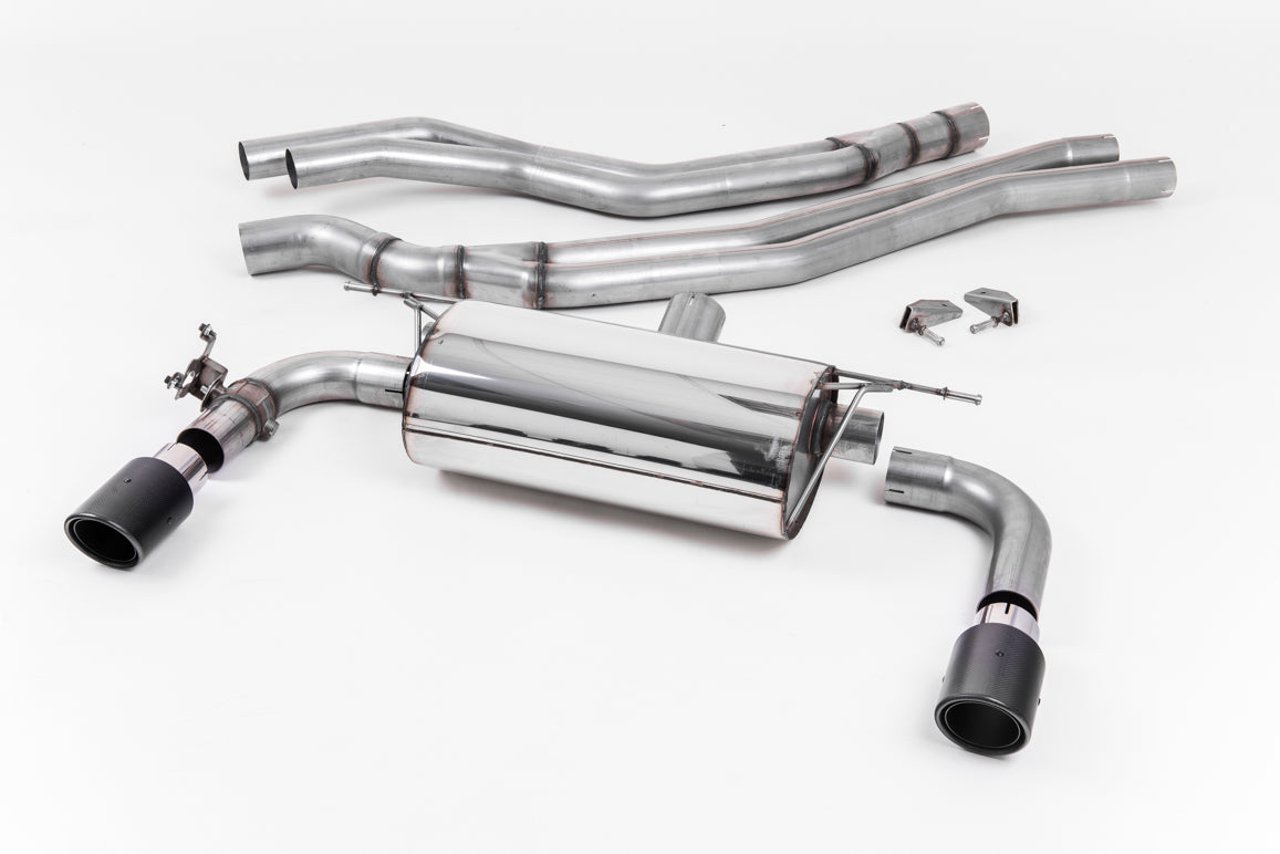 Non-Resonated (Louder) Race Cat-Back Exhaust System with Carbon Jet 90 Trims