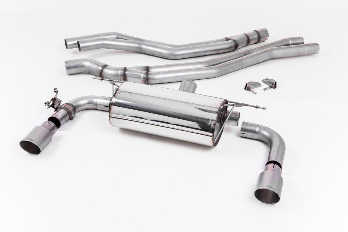 Non-Resonated (Louder) Race Cat-Back Exhaust System with Titanium GT-90 Trims