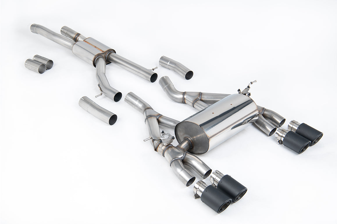 BMW F80 M3/F82 M4 - Race (Louder) Cat-Back Exhaust System with Carbon Trims