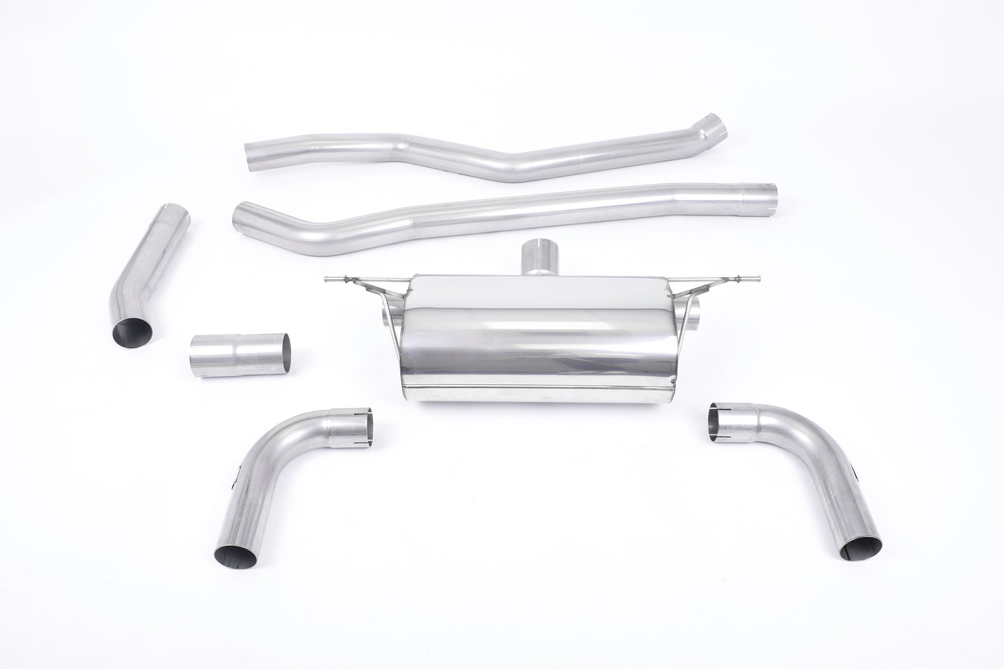 BMW F30 320i M Sport - Race Non-Resonated Cat-Back Exhaust System with Burnt Titanium GT-90 Trims