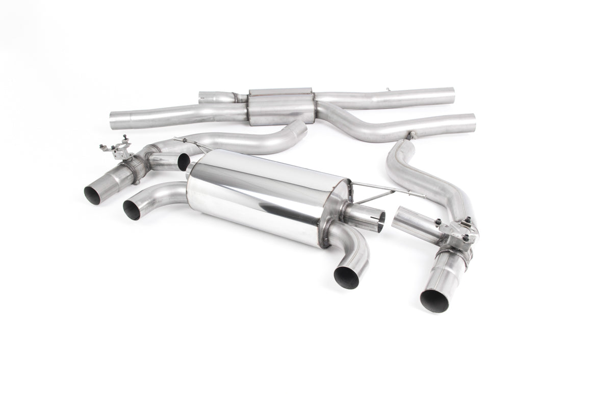 BMW F87 M2 Comp - GPF/OPF-Back Race Exhaust System (Louder) with Quad Jet-90 Carbon Fibre Trims