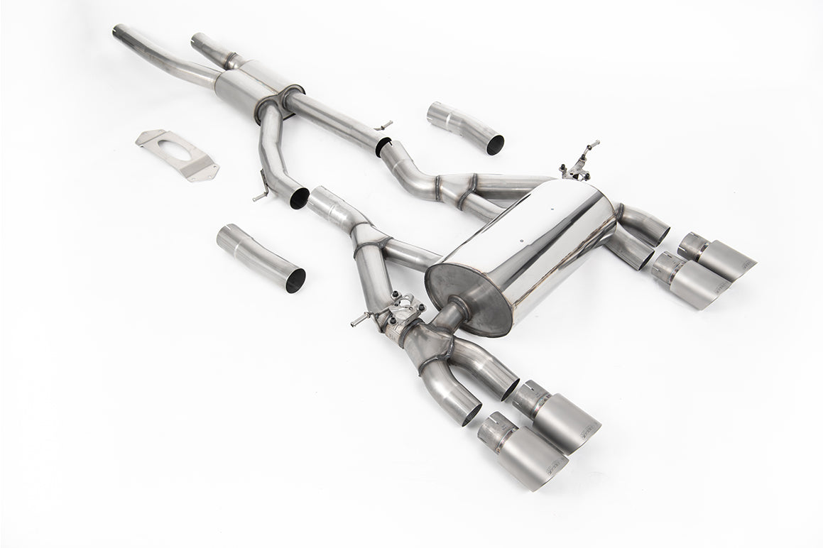 BMW F80 M3/F82 M4 - GPF / OPF Back Race Exhaust System with Titanium GT-90 Trims