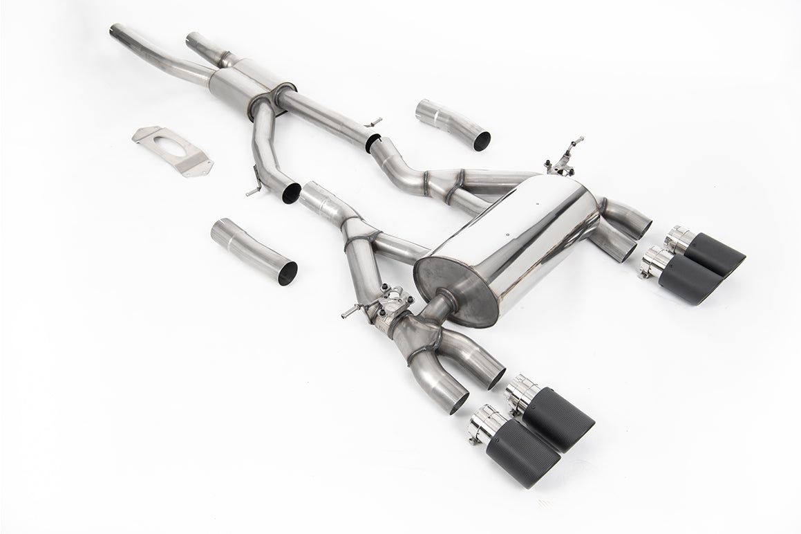 BMW F80 M3/F82 M4 - GPF / OPF Back Race (Louder) Exhaust System with Carbon Jet-90 Trims