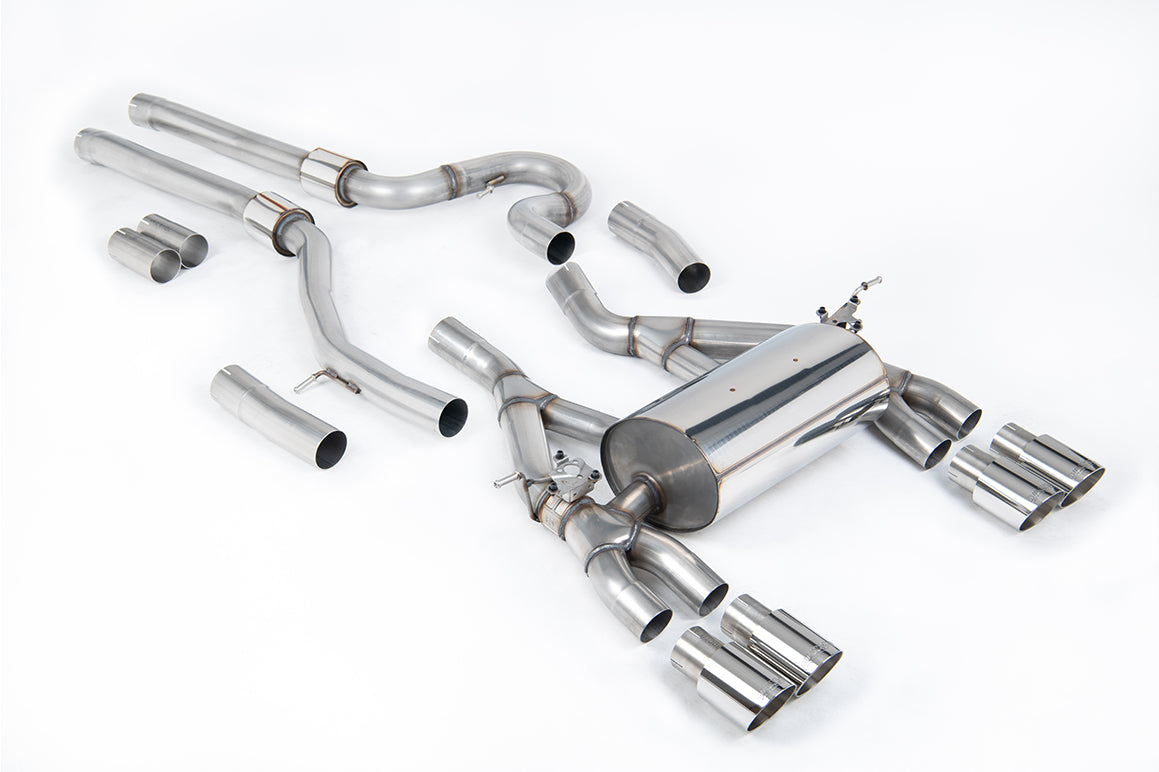 BMW F80 M3/F82 M4 - Equal Length (Loudest) Cat-Back Exhaust System with Polished Trims