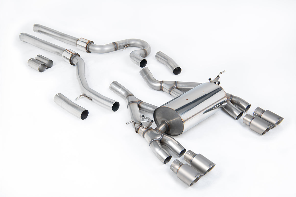 BMW F80 M3/F82 M4 - Equal Length (Loudest) Cat-Back Exhaust System with Titanium Trims