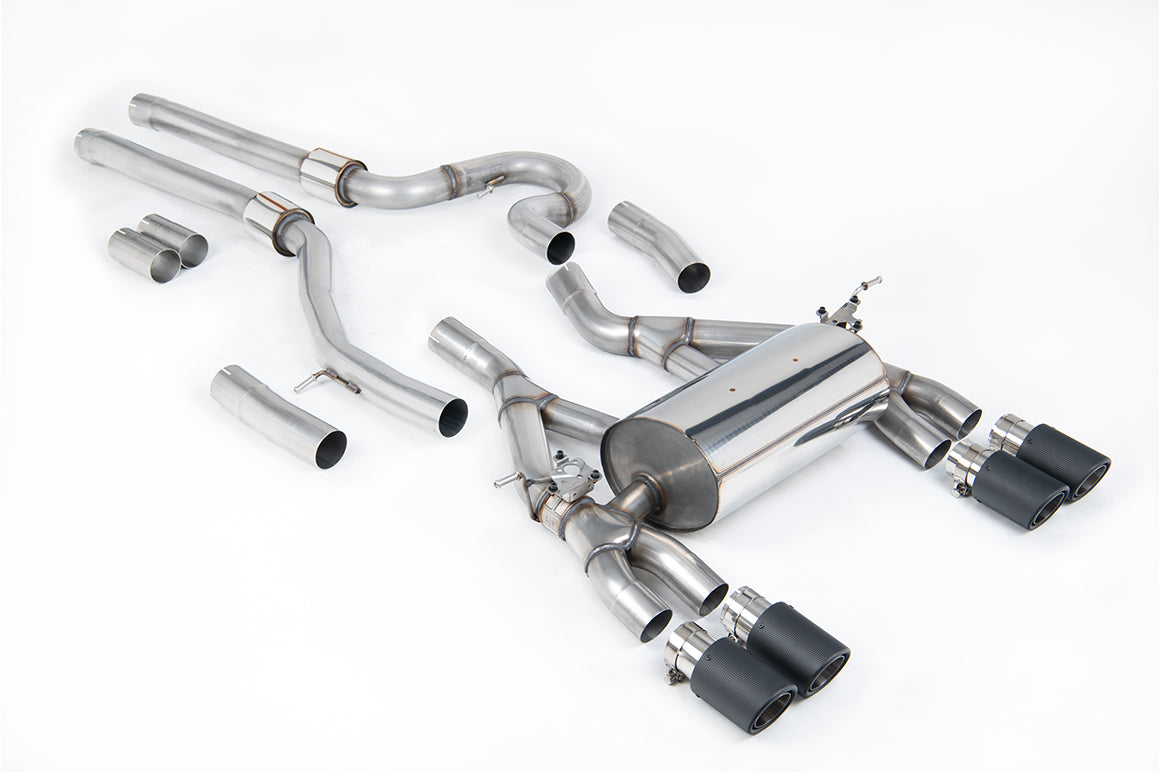 BMW F80 M3/F82 M4 - Equal Length (Loudest) Cat-Back Exhaust System with Carbon Fibre Trims