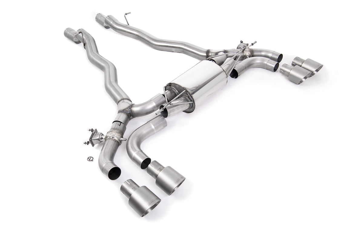BMW M5 F90 - OPF/GPF Back System with Brushed Titanium GT-100 Trims - ECE Approved