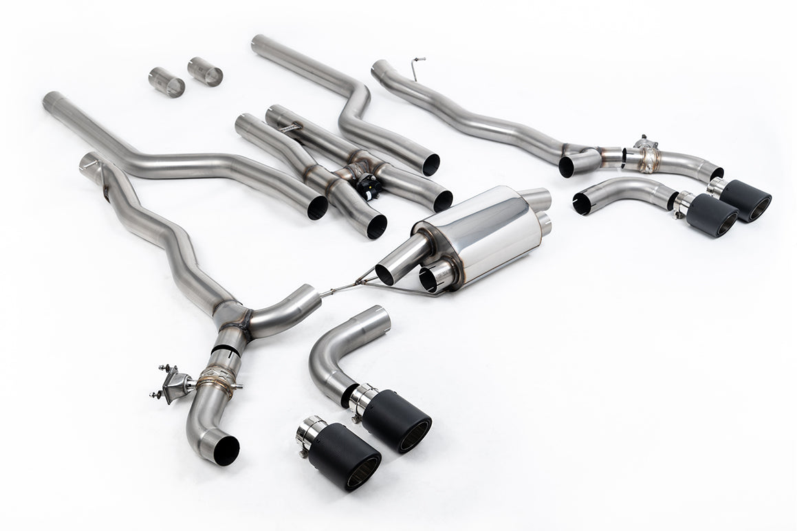 BMW M5 F90 (GPF Equipped) - Cat Back Exhaust System with Carbon JET-100 Trims