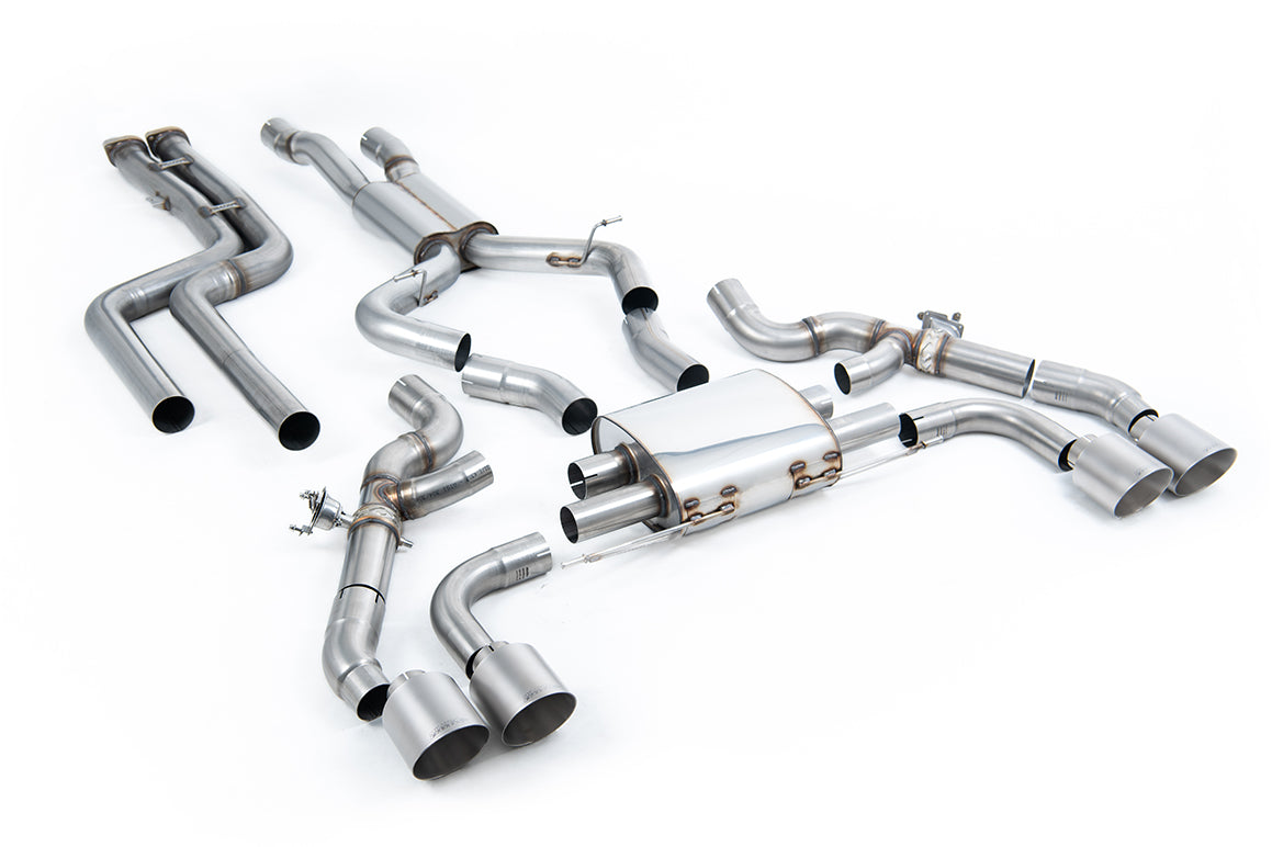 BMW X3 G01 S58 - Non-Resonated (Louder) Downpipe Back Exhaust System with GT-115 Titanium Trims