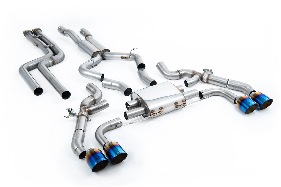 BMW X3 G01 S58 - Non-Resonated (Louder) Downpipe Back Exhaust System with Burnt Titanium Trims