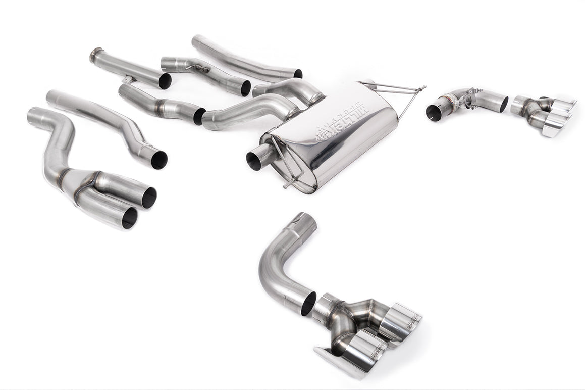 Cat-back Exhaust System with Quad GT-100 Polished Trims