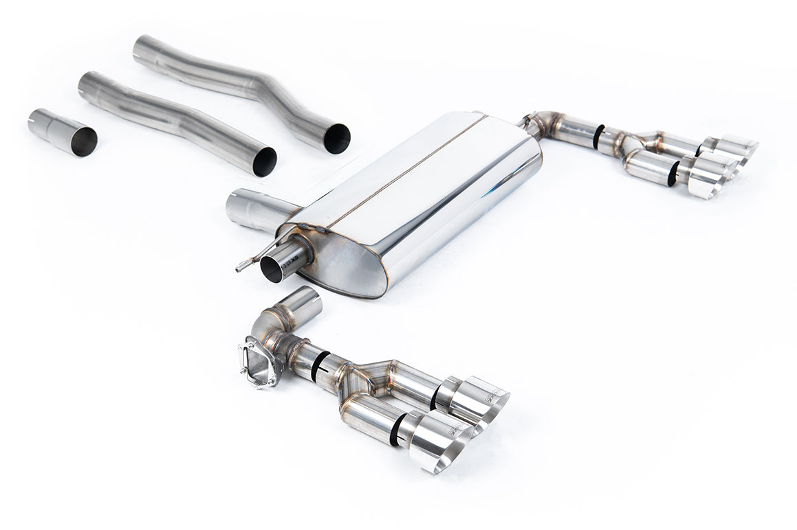 Maxton x Milltek - OPF/GPF Back Exhaust System with Quad GT-100 Polished Trims - Fits Maxton Diffuser Only