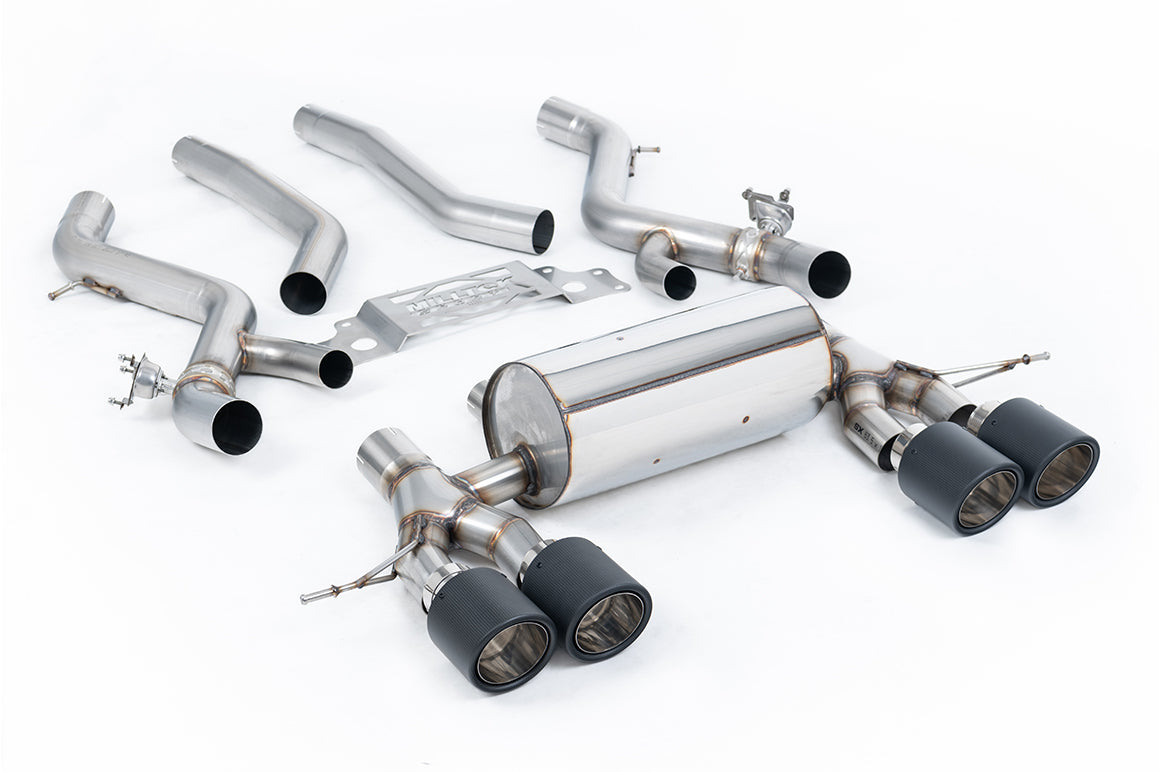 BMW G87 M2 - OPF/GPF Back with Centre Resonator Bypass & JET-115 Carbon Fibre Trims