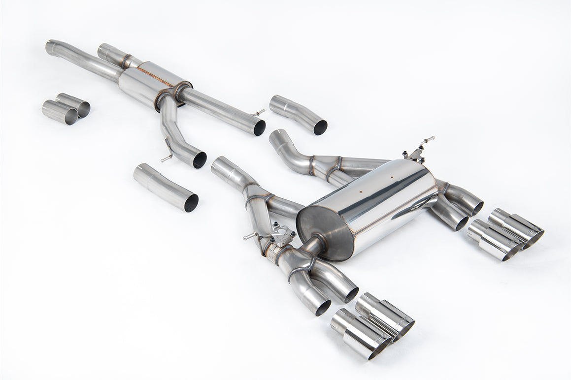 BMW F80 M3/F82 M4 - Cat-Back Exhaust System with Polished Trims