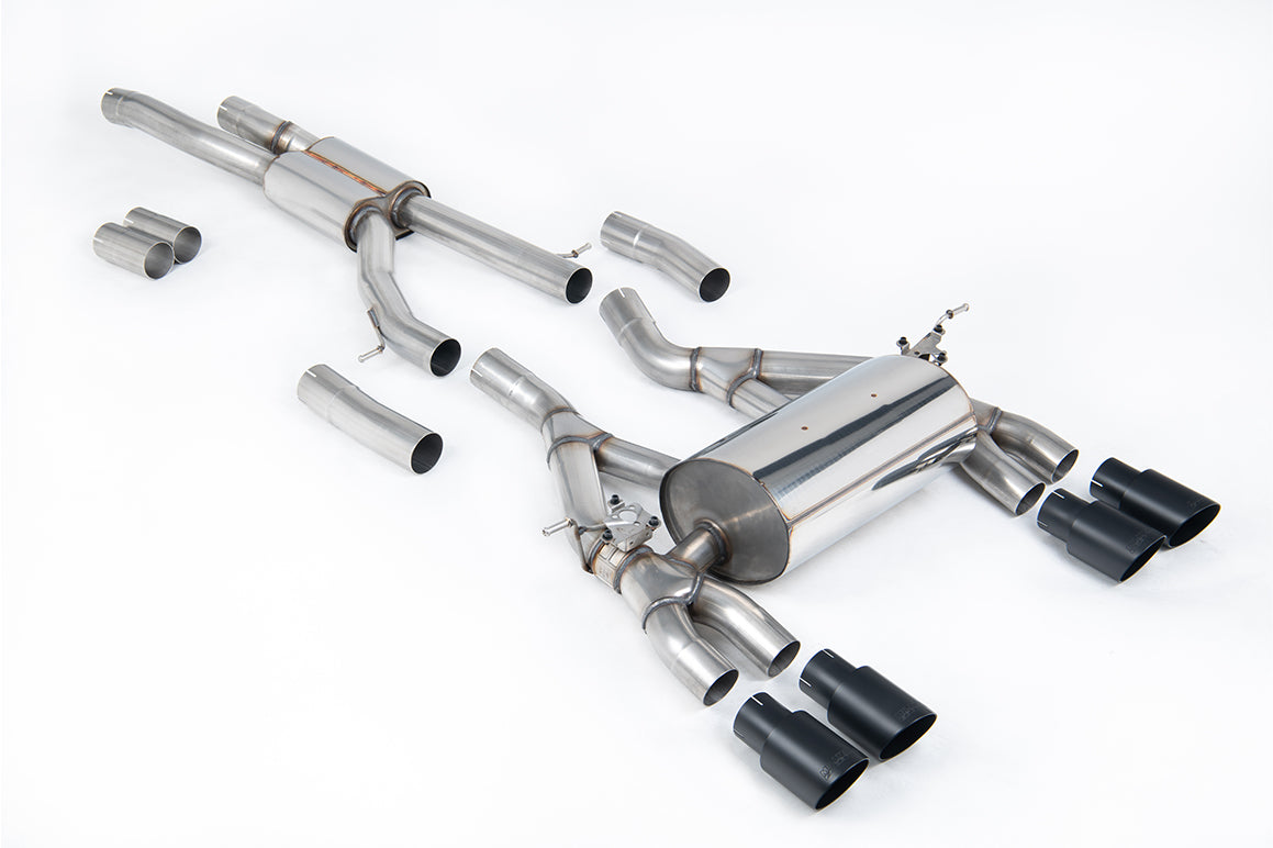 BMW F80 M3/F82 M4 - Cat-Back Exhaust System with Cerakote Black Trims