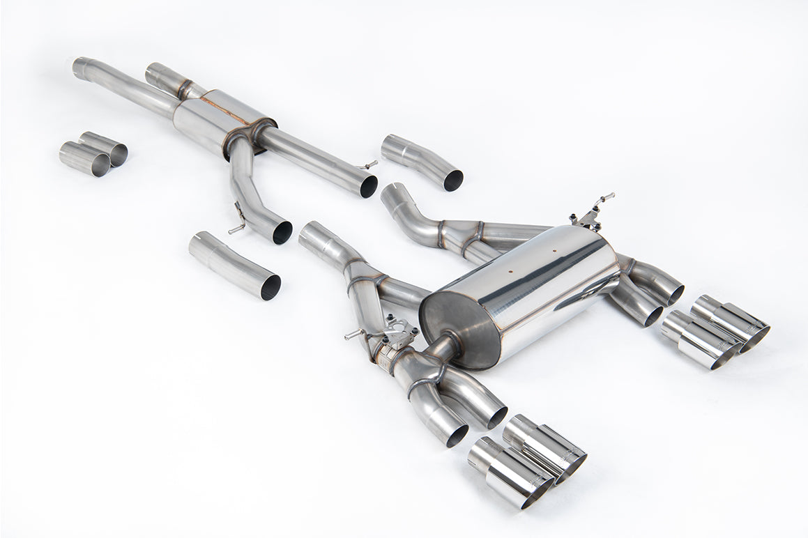 BMW F80 M3/F82 M4 - Race (Loudest) Cat-Back Exhaust System with Polished Trims