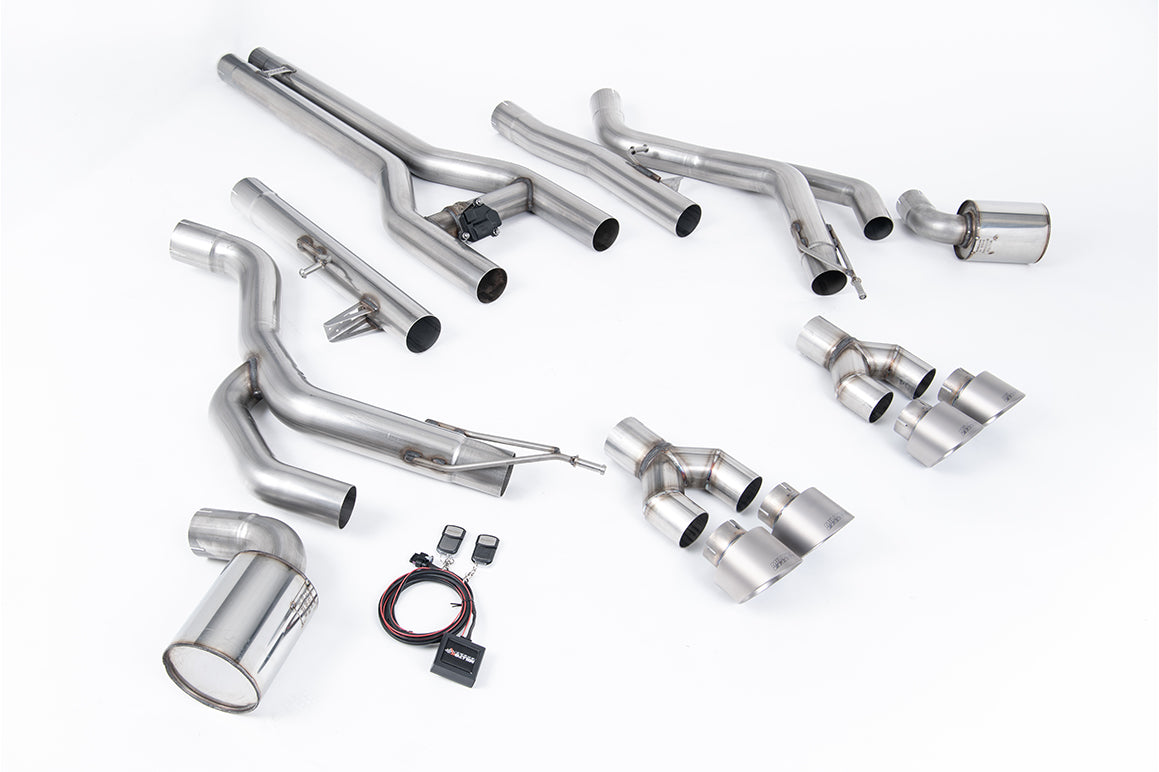 Dodge Challenger SRT Hellcat - Front Pipe-back with Active 'H' System and Brushed Titanium GT-100 Tips
