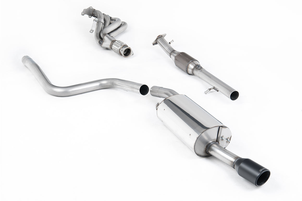 Ford Fiesta MK6 ST 150 - Full Non-Resonated (Louder) Exhaust System with Hi-Flow Sports Catalyst & Ceramic Coated Satin Black Trim