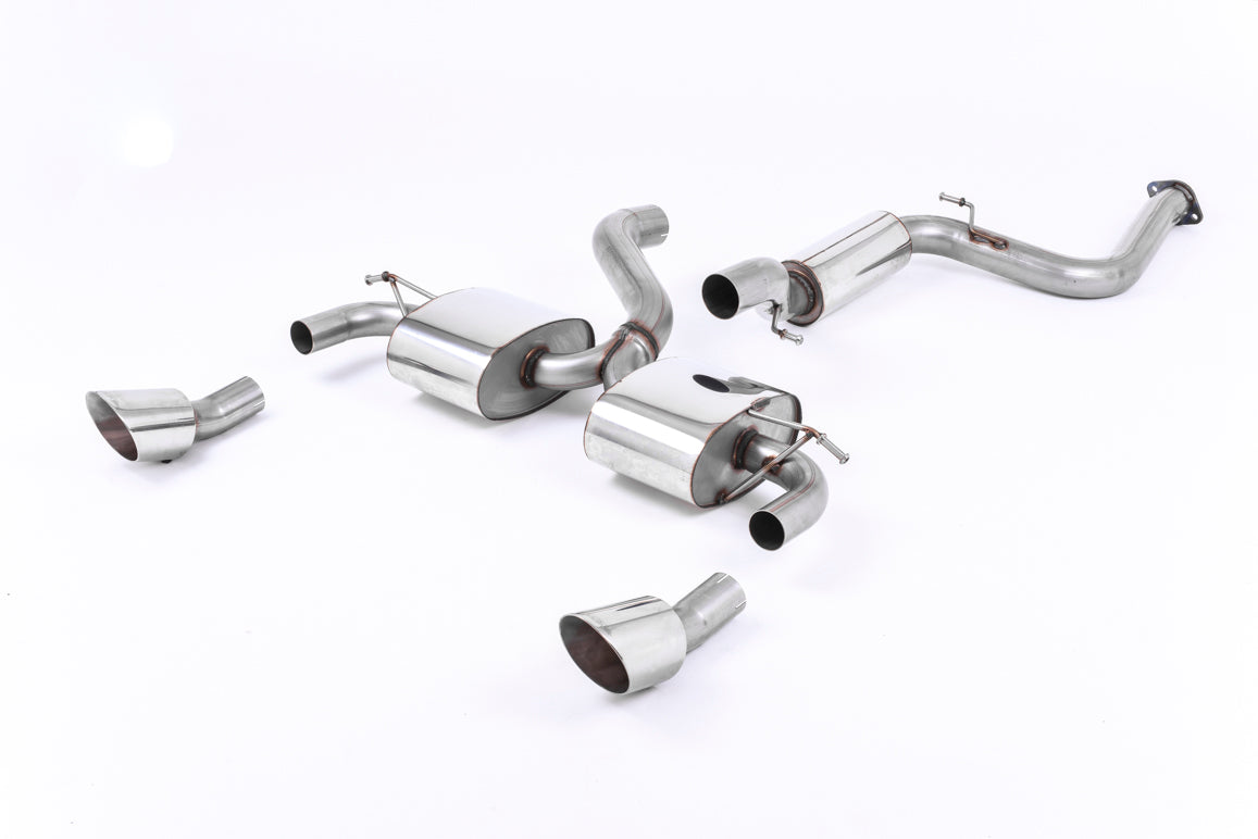 Ford Focus MK2 RS - Resonated (Quieter) Cat-Back Exhaust System with Dual DTM Trims