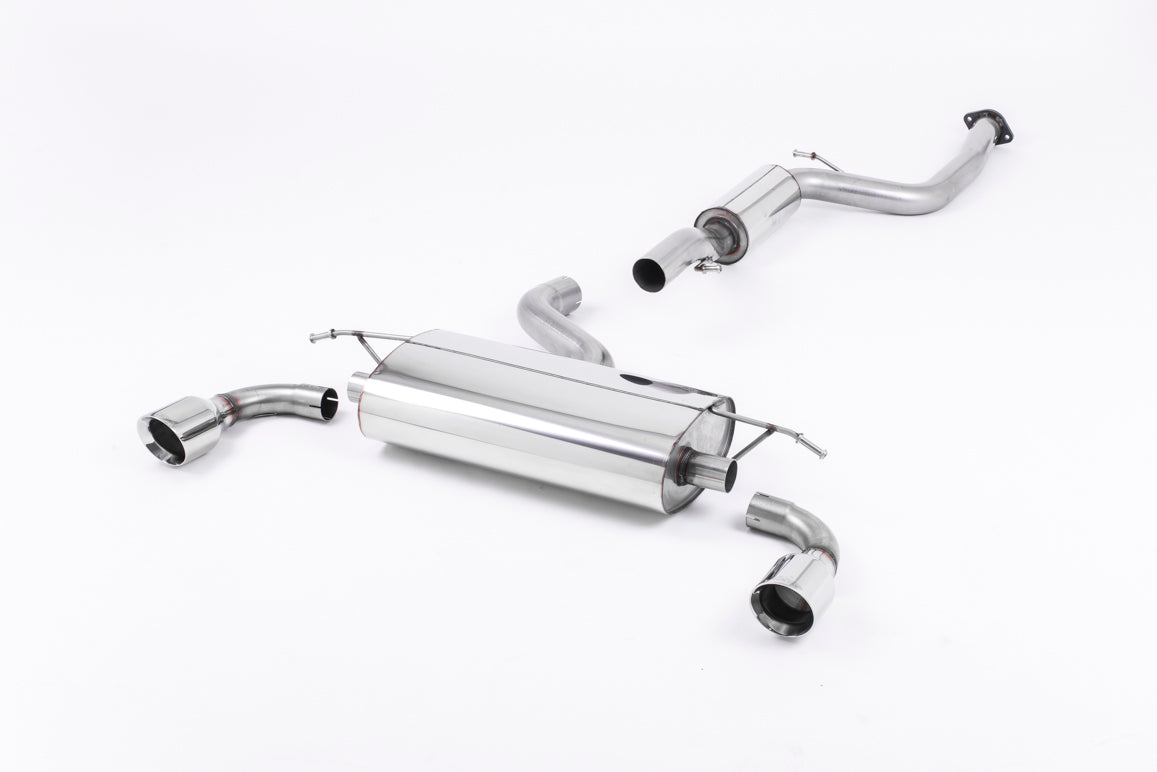 Ford Focus MK2 ST 225 - Resonated (Quieter) Cat-Back Exhaust System with GT-100 Polished Trims