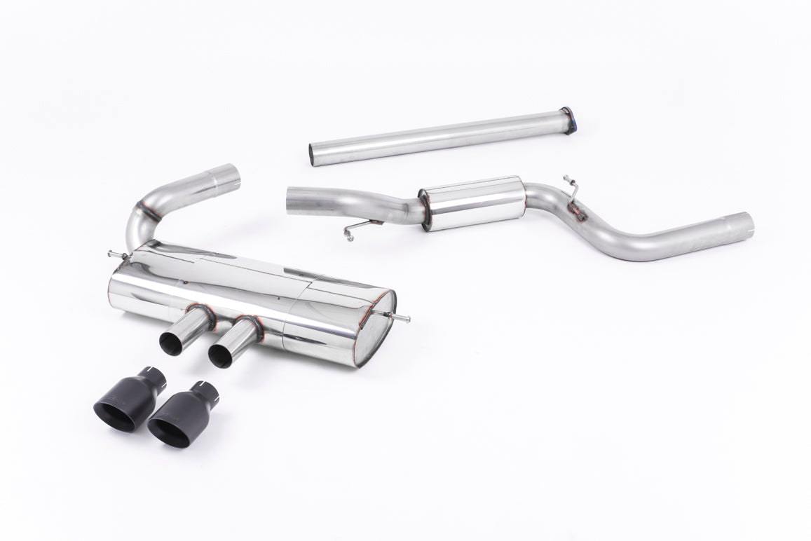Ford Focus MK3 ST 5 door Hatchback - Part Resonated Cat-Back Exhaust System with Black Velvet Tips