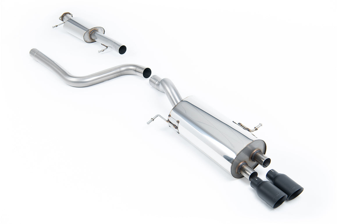 Ford Fiesta MK7/7.5 ST 1.6 - Resonated (Quieter) Cat-Back Exhaust System with Cerakote Black Tips