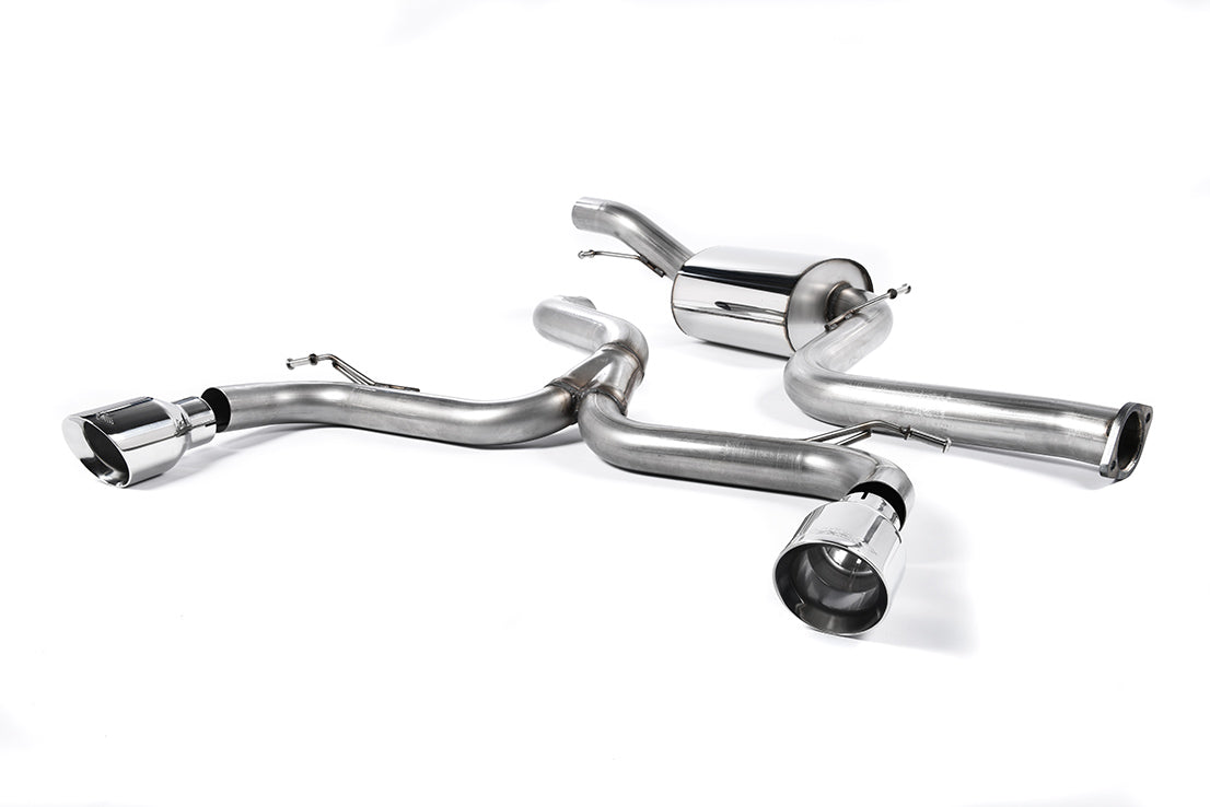 Ford Focus MK2 ST 225 - Non-Resonated (Louder) Cat-Back Race Exhaust System with Polished GT-100 Trims