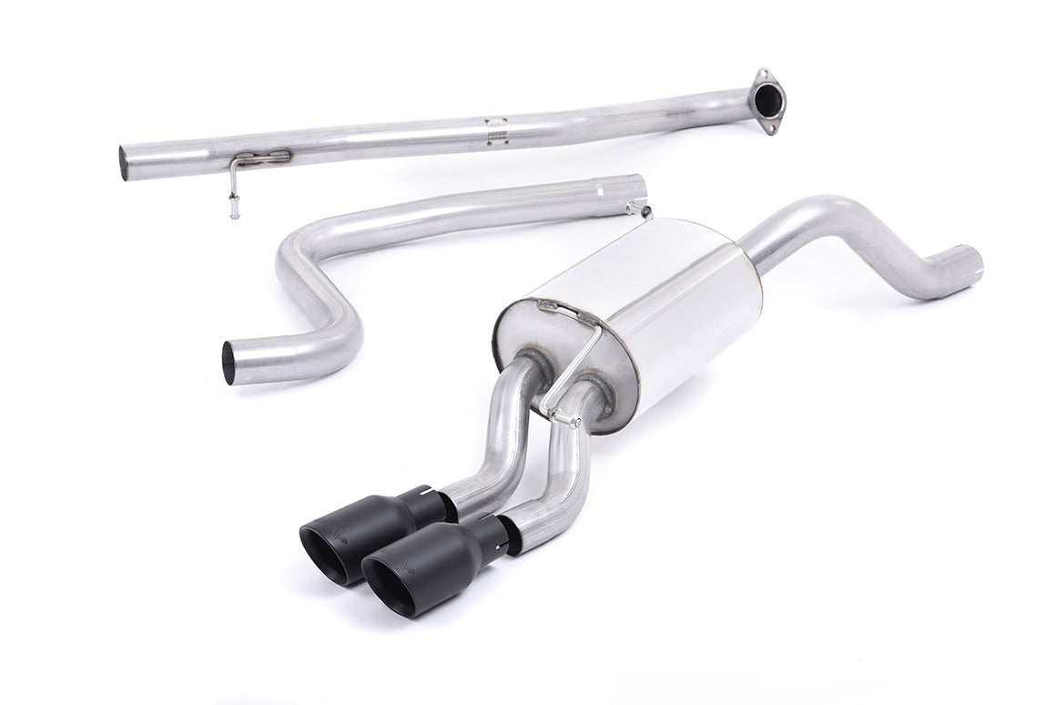 Ford Fiesta MK7/7.5 Ecoboost 1.0T - Non-Resonated (Louder) Cat-Back Exhaust System with Cerakote Black Tips