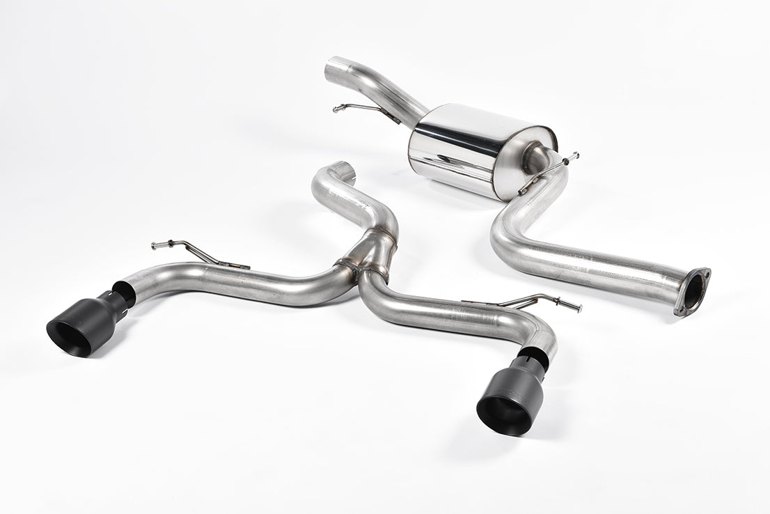 Ford Focus MK2 ST 225 - Non-Resonated (Louder) Cat-Back Race Exhaust System with Cerakote Black GT-100 Trims