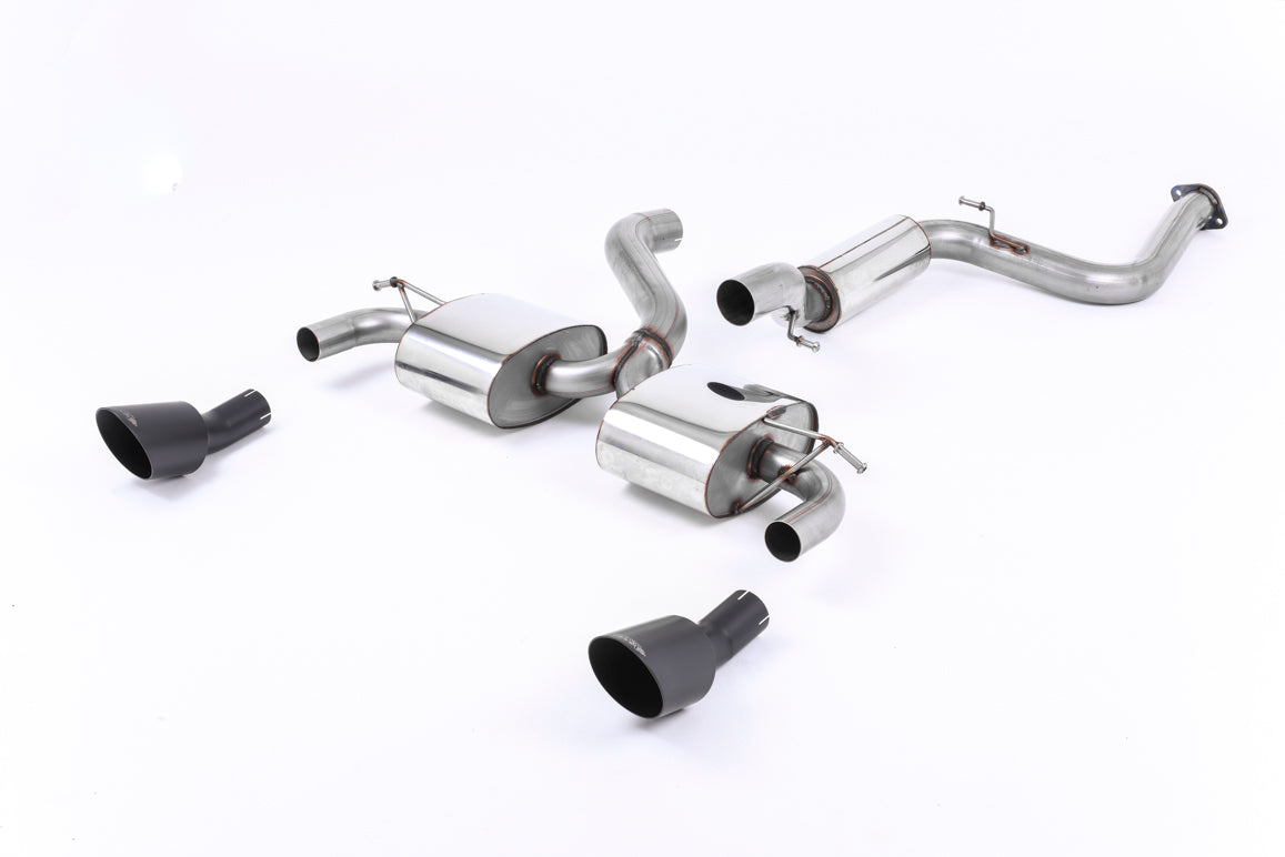 Ford Focus MK2 RS - Resonated (Quieter) Cat-Back Exhaust System with Cerakote Black Trims