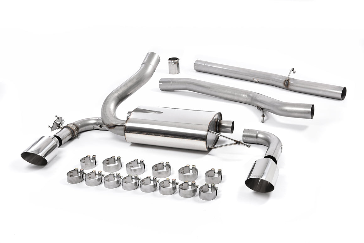 Ford Focus MK3 RS - Non-Resonated (Louder) Cat-Back Exhaust System with Polished GT-115 Trims