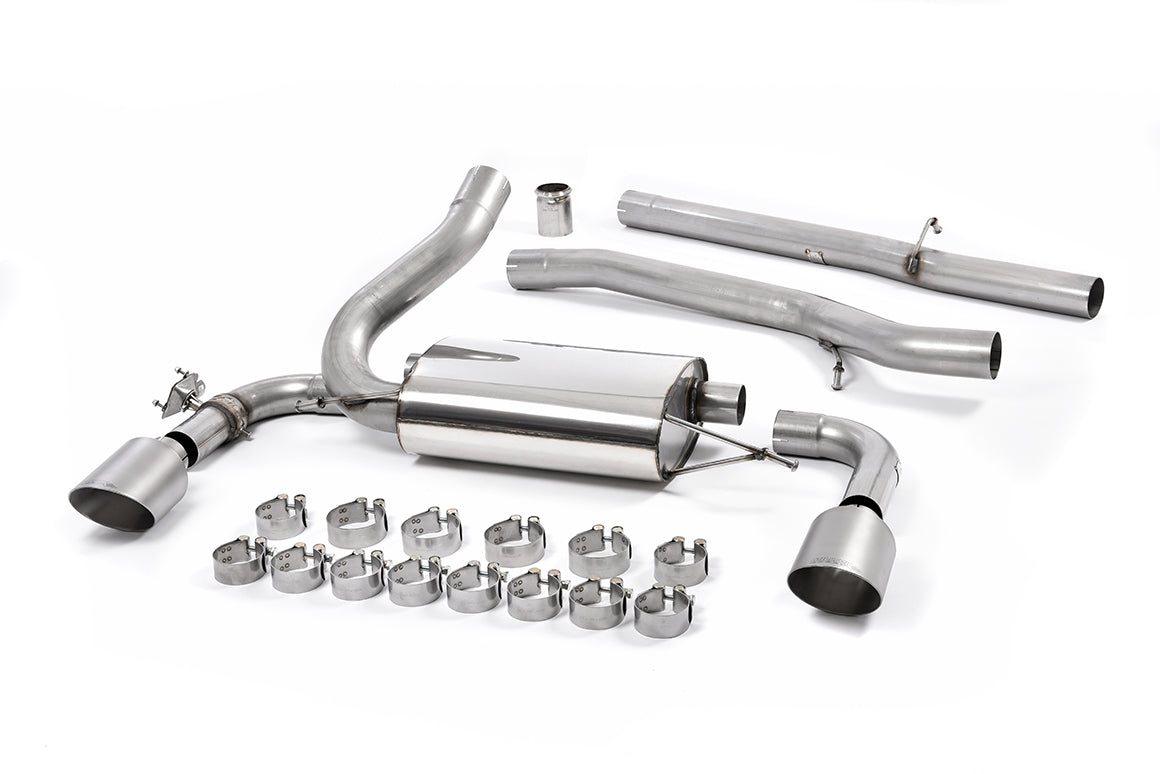Milltek Exhaust Ford Focus RS MK3 2.3 Ecoboost 4wd 5 Door Cat Back Exhaust System Non Resonated Titanium Tips SSXFD185 - TMC Motorsport