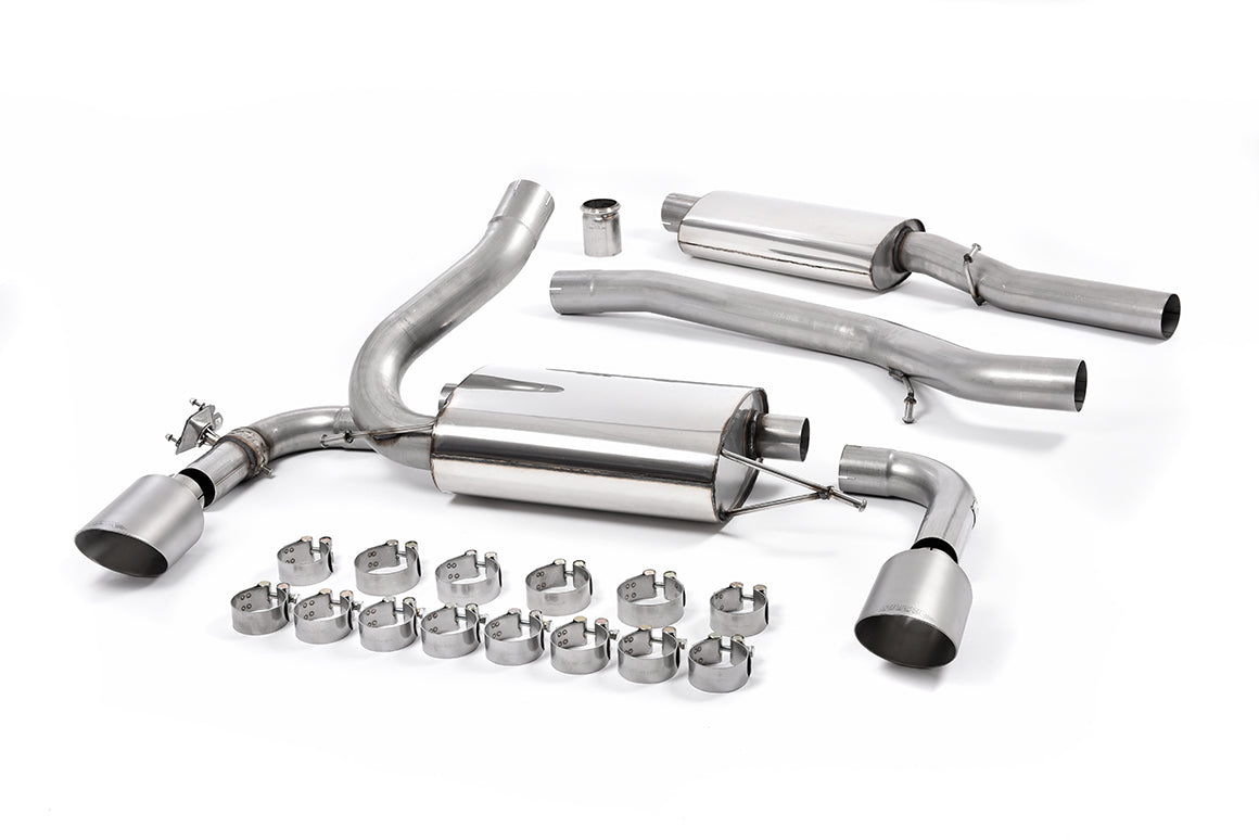 Ford Focus MK3 RS - Resonated (Quieter) Cat-Back Exhaust System with Titanium GT-115 Trims