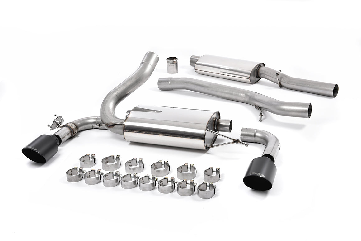 Ford Focus MK3 RS - Resonated (Quieter) Cat-Back Exhaust System with Cerakote Black GT-115 Trims