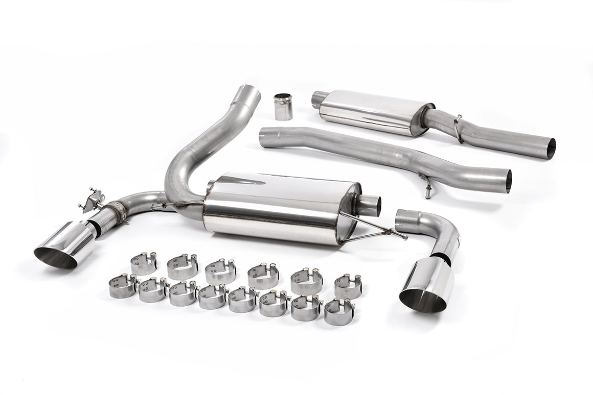 Ford Focus MK3 RS - Resonated (Quieter) Cat-Back Exhaust System with Polished GT-115 Trims