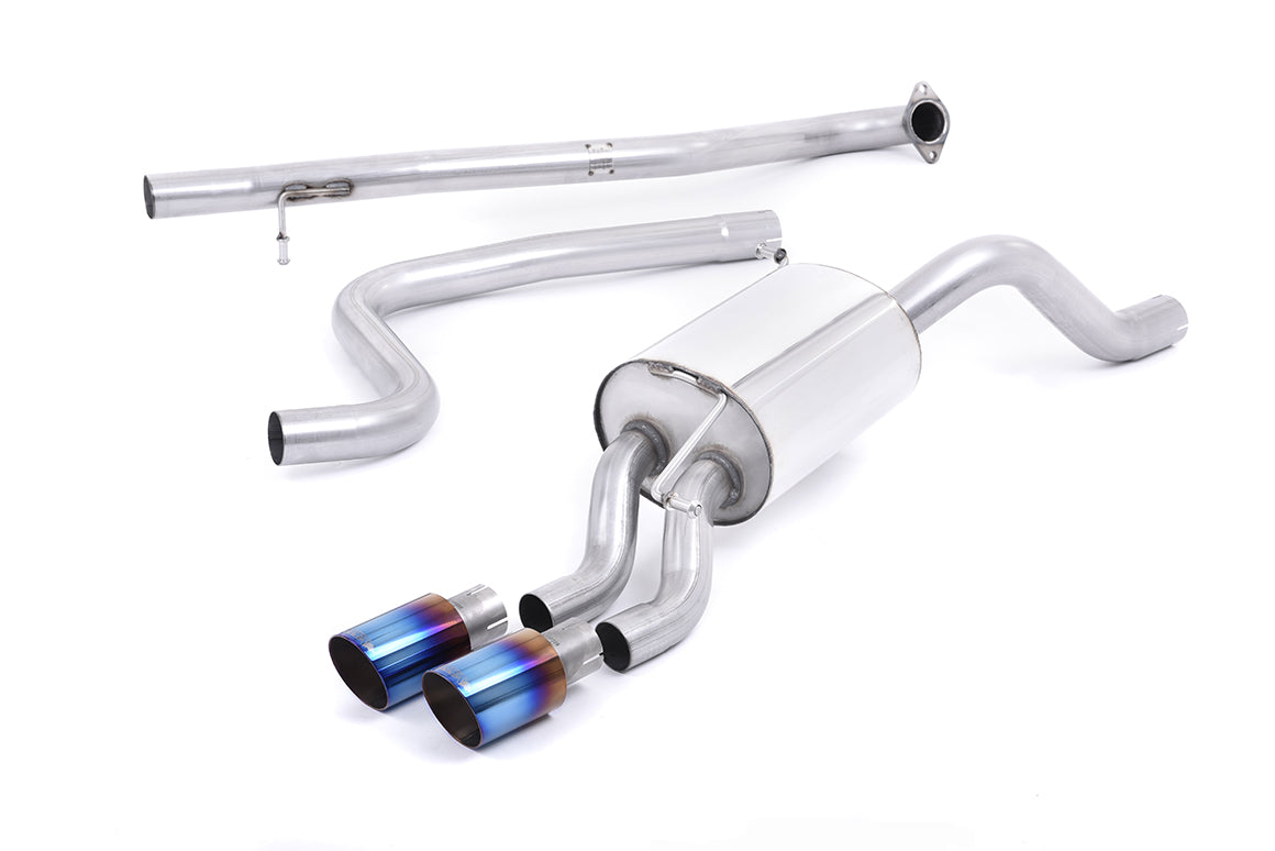 Ford Fiesta MK7/7.5 Ecoboost 1.0T - Non-Resonated (Louder) Cat-Back Exhaust System with Burnt Titanium Tips