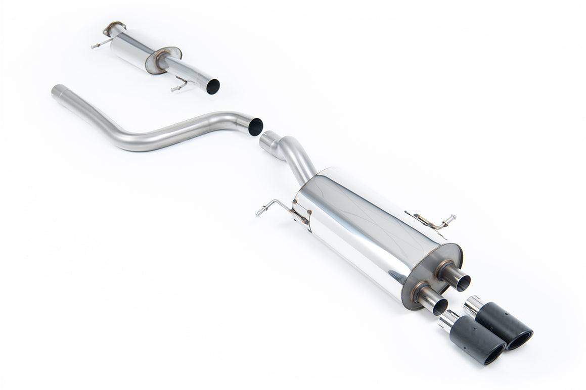 Ford Fiesta MK7/7.5 ST 1.6 - Resonated (Quieter) Cat-Back Exhaust System with Carbon Jet-80 Trims
