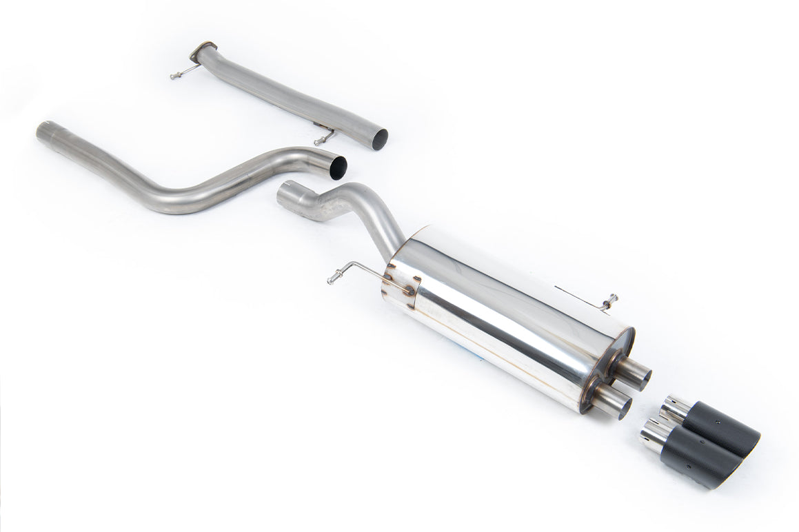 Ford Fiesta MK7/7.5 ST 1.6 - Non-Resonated (Louder) Cat-Back Race Exhaust System with Carbon Jet-80 Trims