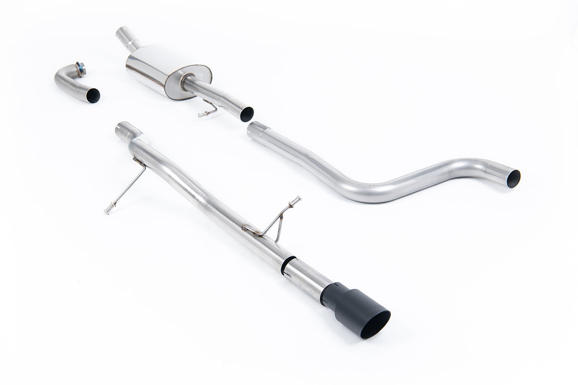 Ford Fiesta MK8 1.0T ST Line (Non GPF Models) - Non-Resonated (Louder) Cat-Back Exhaust System with GT-90 Cerakote Black Trim