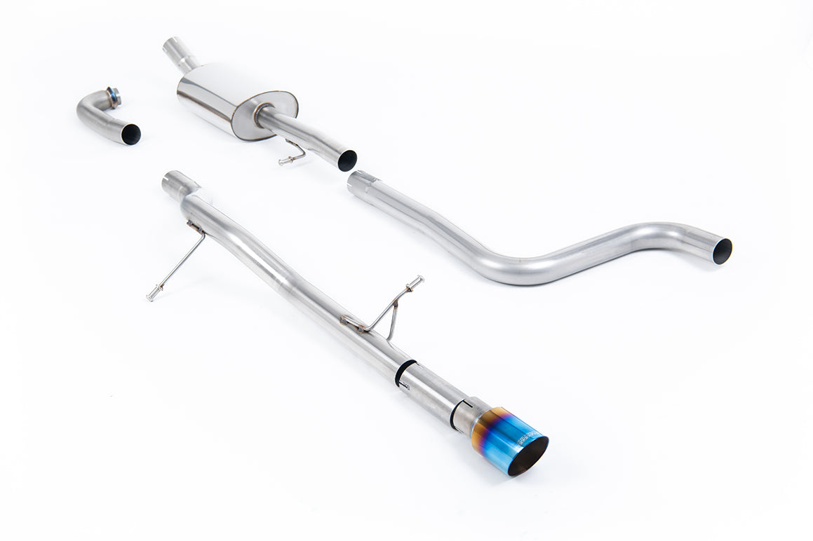 Ford Fiesta MK8 1.0T ST Line (Non GPF Models) - Non-Resonated (Louder) Cat-Back Exhaust System with GT-90 Burnt Titanium Trim