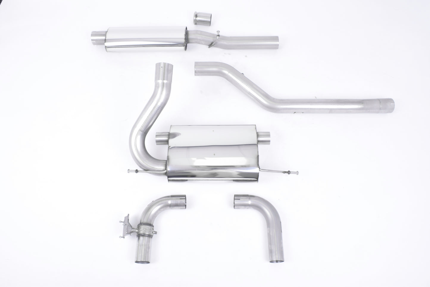 Ford Focus MK3 RS - Resonated (Quieter) Cat-Back Exhaust System with Carbon Jet-115 Trims