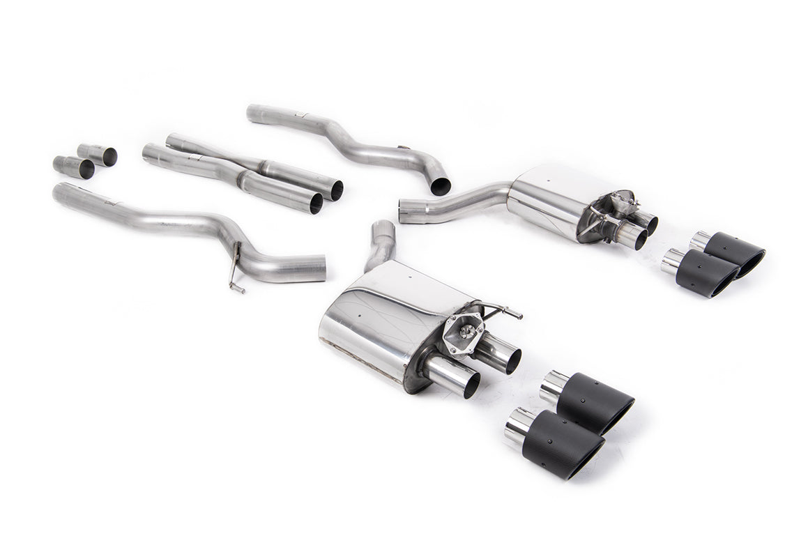 Ford Mustang 5.0 V8 GT (Fastback - Facelift) - Cat-Back Exhaust System with Carbon JET-100 Trims