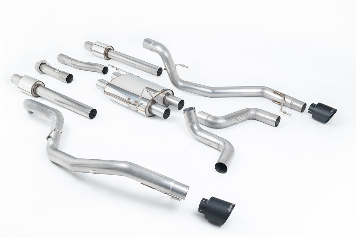 Ford F150 Raptor V6 Supercab (Gen 2) - Cat-Back Exhaust System with GT-115 Cerakote Black Trims