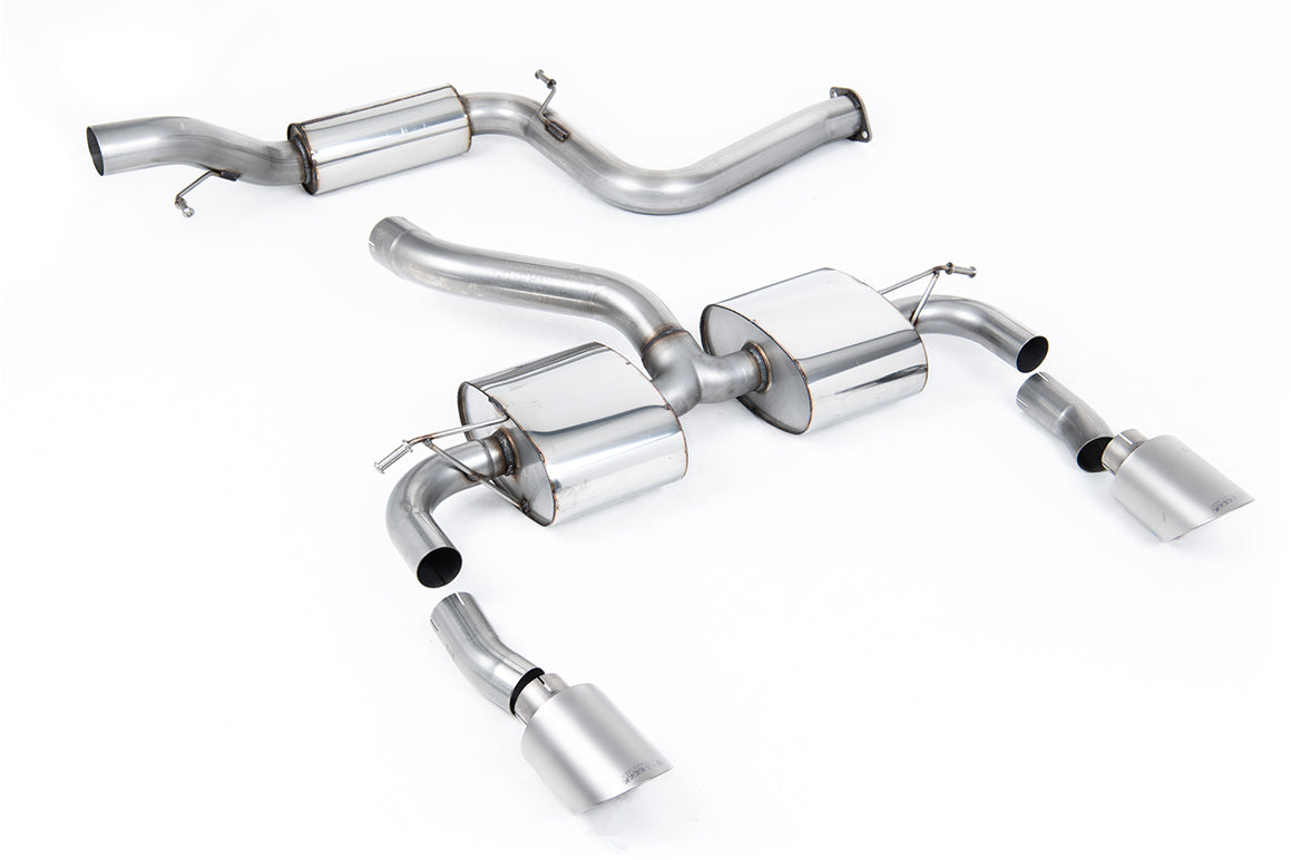 Ford Focus MK2 RS - Resonated (Quieter) Cat-Back Exhaust System with GT-115 Titanium Trims