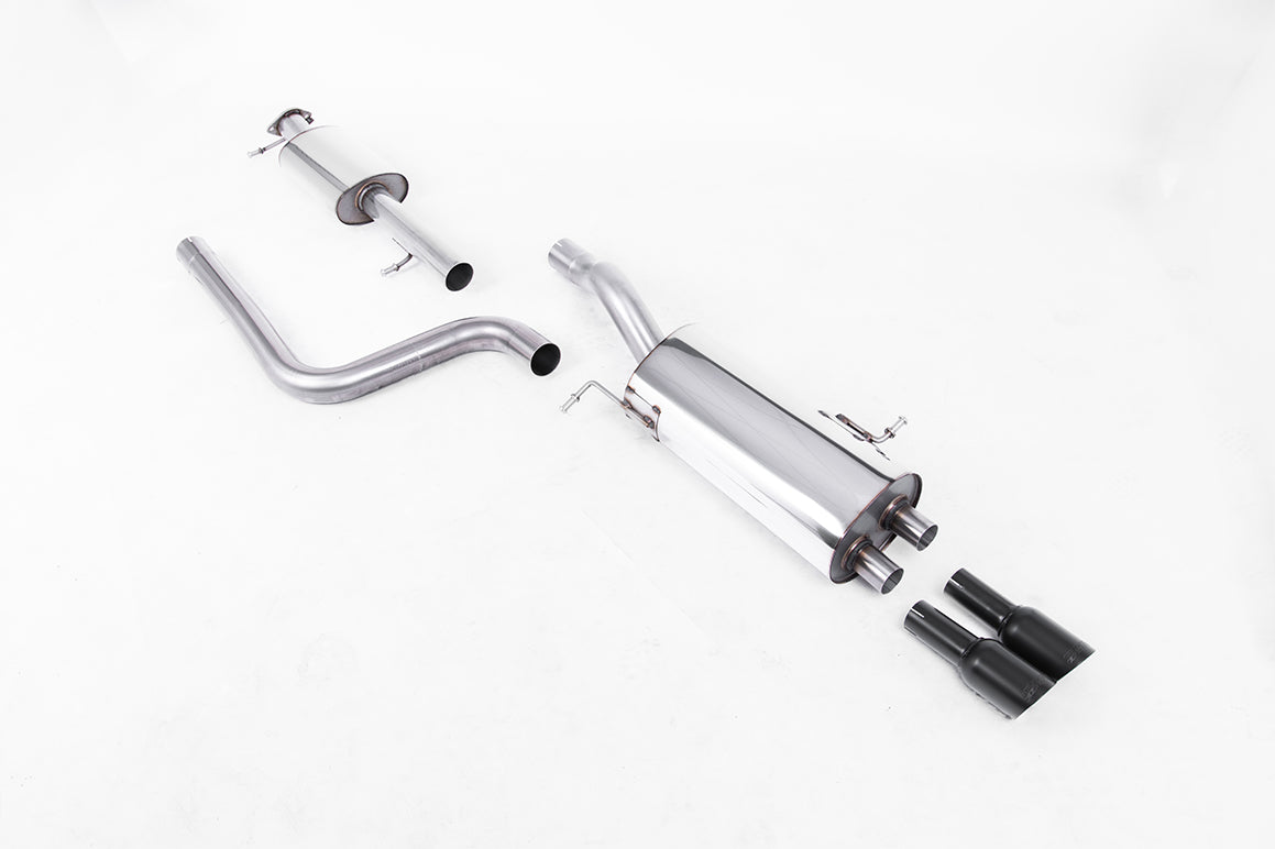 Ford Fiesta MK7 ST 1.6 - Resonated (quieter) Cat Back Exhaust System with GT-80 Black Tips