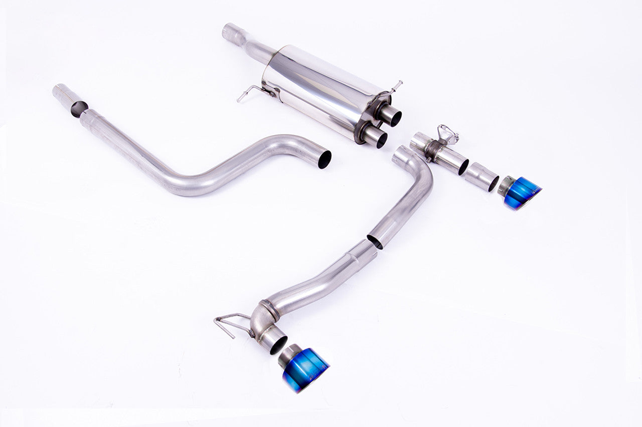 Milltek Cat-back - GPF Back Maxton Designs Dual Outlet Burnt Titanium GT-100 Trims - EC Approved - Fiesta - Mk8 ST 1.5 EcoBoost 200PS Pre Sept 2020 - 2018 - SSXFD359 - TMC Motorsport